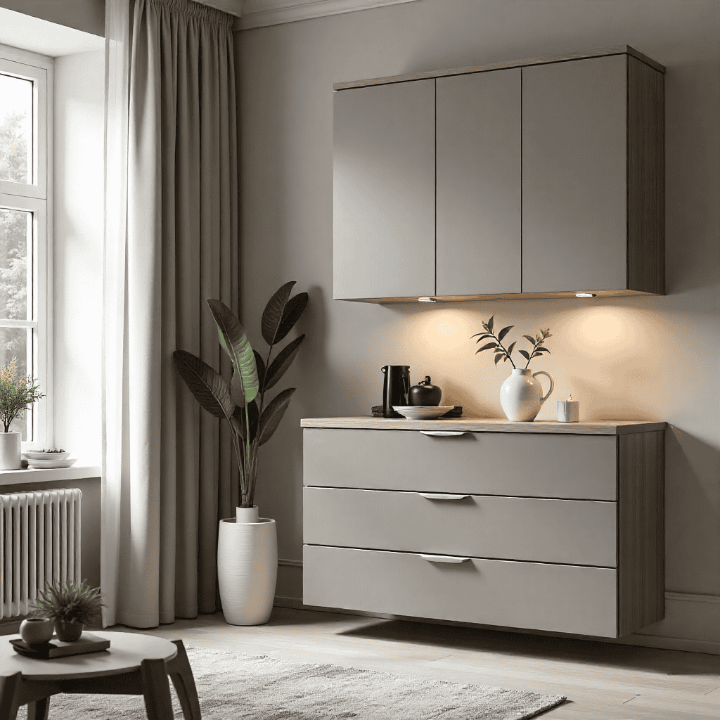 Full length curtains in a serene bedroom